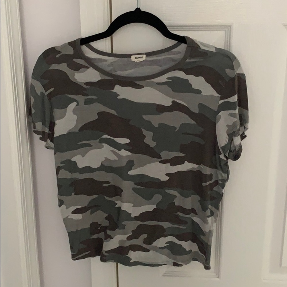 short sleeve camo top